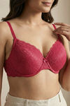 Zivame Lush Cherry Padded Wired 3/4th Coverage Lace Bra - Love Potion — thumbnail 5